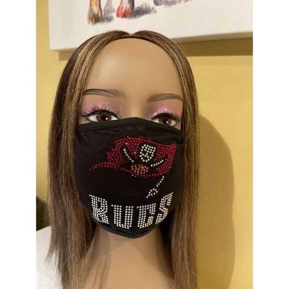 Tampa Bay Buccaneers Rhinestone Bling Face Mask - Picture 5 of 9